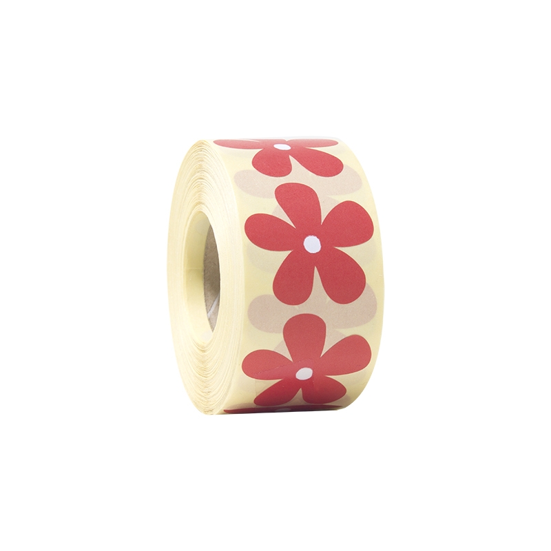 Presentetiketter blomma röd | Nordahl.se