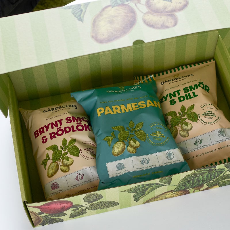 E-handelslåda med eget tryck