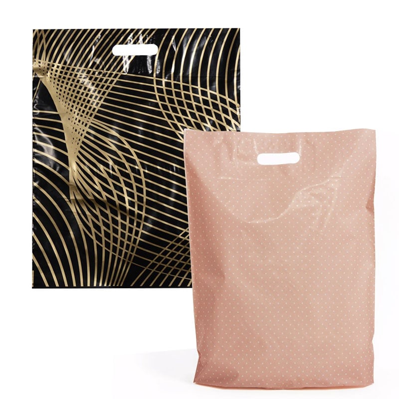 Plastkassar stansat handtag