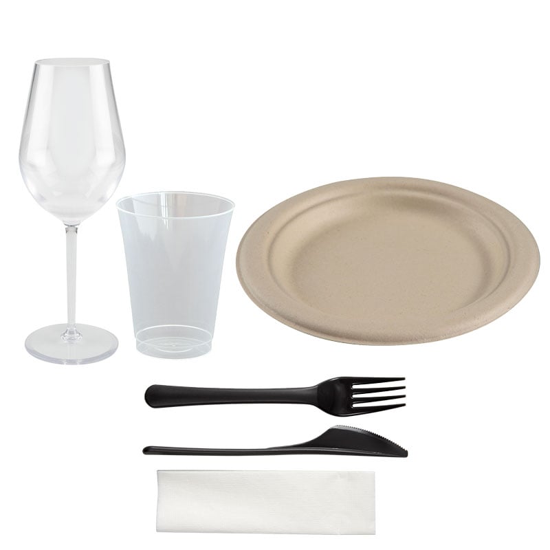 Tallrikar - bestick & plastglas