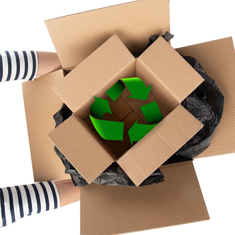 Budgetlådor av återvunnet papper