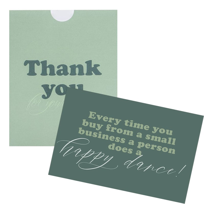 Tackkort & Kvittofickor