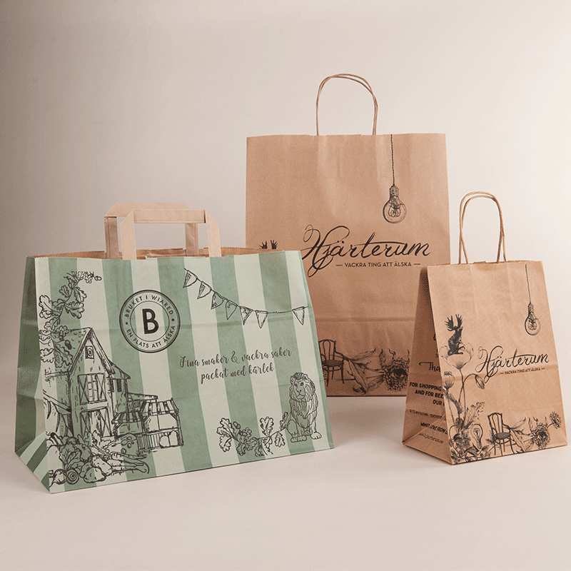 Papperskassar med eget tryck