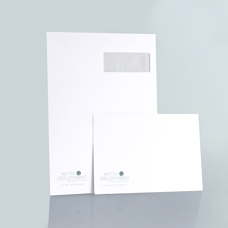 Kuvert med eget tryck