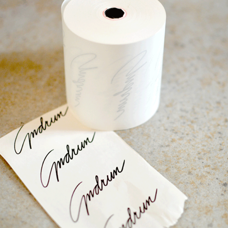 Kvittorullar med eget tryck