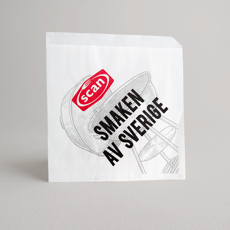 Hamburgerficka med tryck