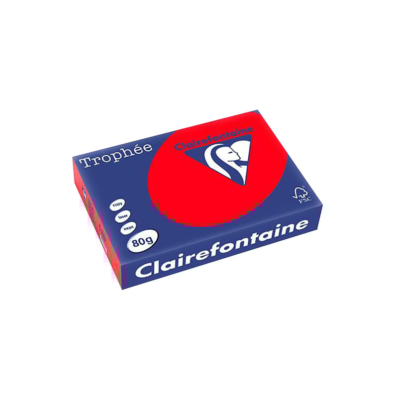 Färgat papper A4 röd - 1