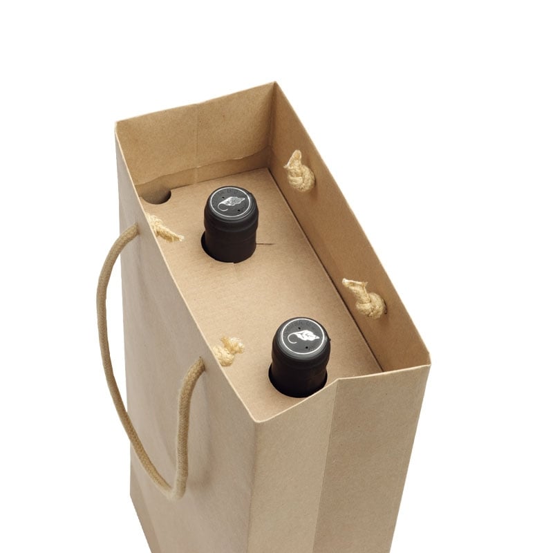 Flaskpåse lyx brun - 2