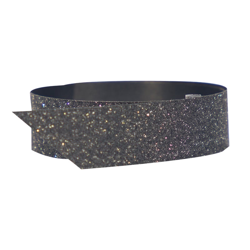 Polyband glitter svart - 1