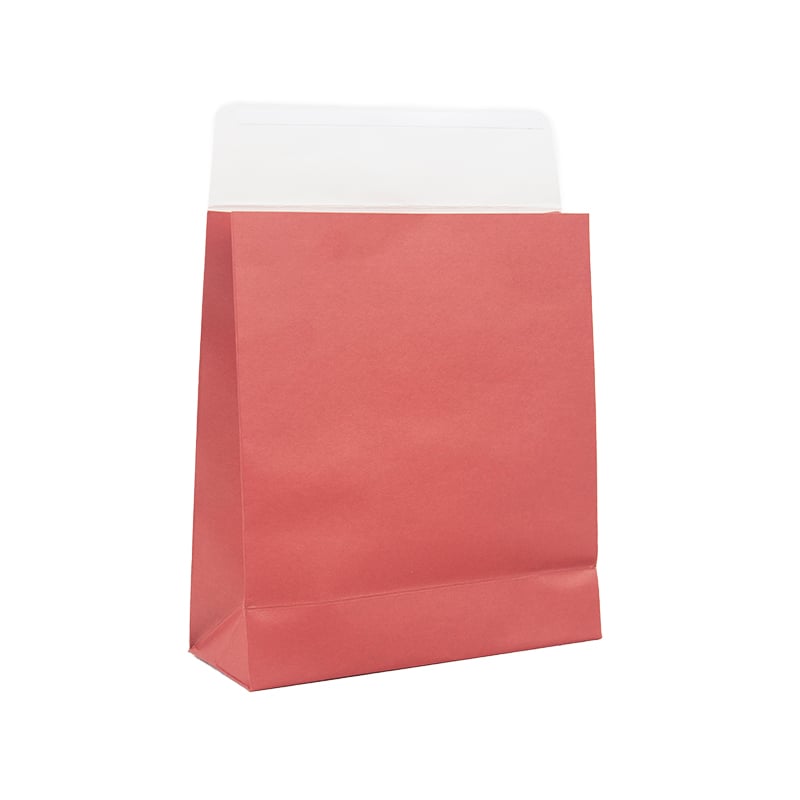 Presentpåse röd kraft med tejpflik - 2