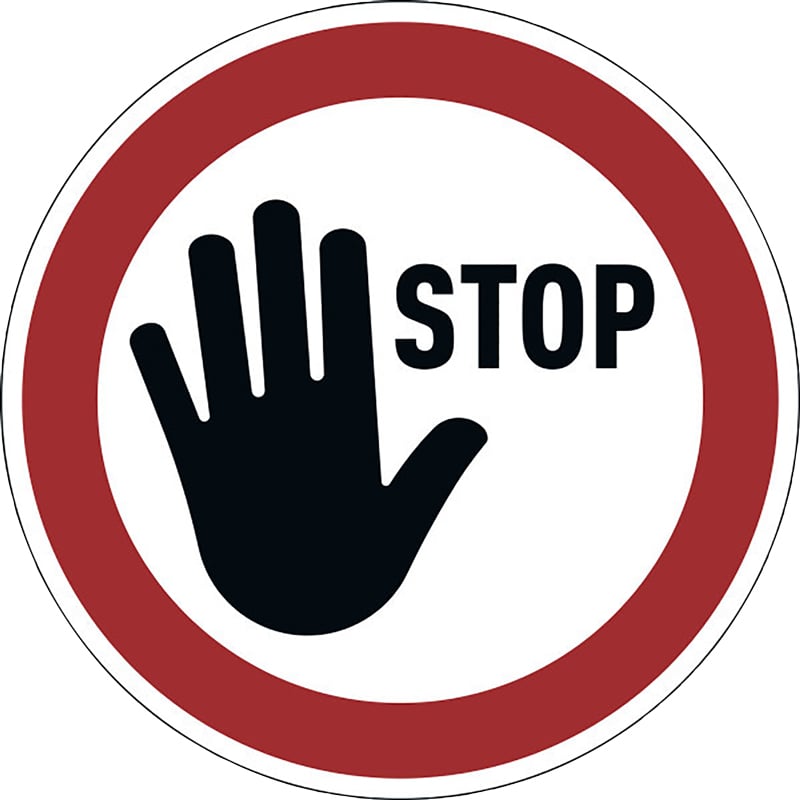 Varseldekal "STOP" - 1