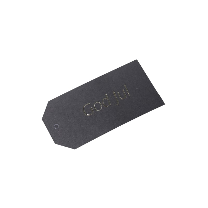 Hängetikett god jul svart UTFÖRSÄLJNING - 1