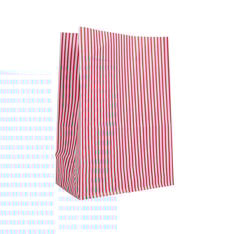 Papperspåse Randig Röd - 1