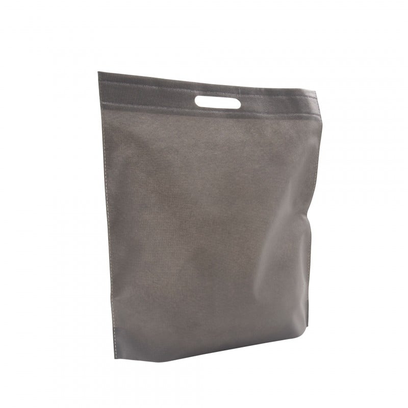 Non-woven bärkassar med stansade handtag grå - 1