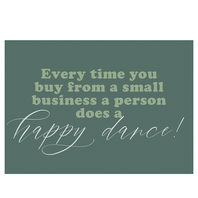 Tackkort "happy dance!" Fair green - 1