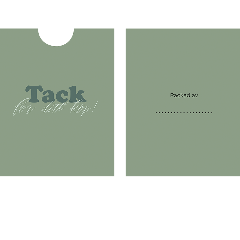 Kvittoficka "Tack för ditt köp!" Fair green UTFÖRSÄLJNING - 1