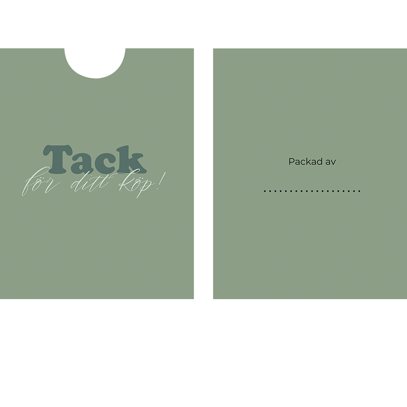 Kvittoficka "Tack för ditt köp!" Fair green UTFÖRSÄLJNING - 1