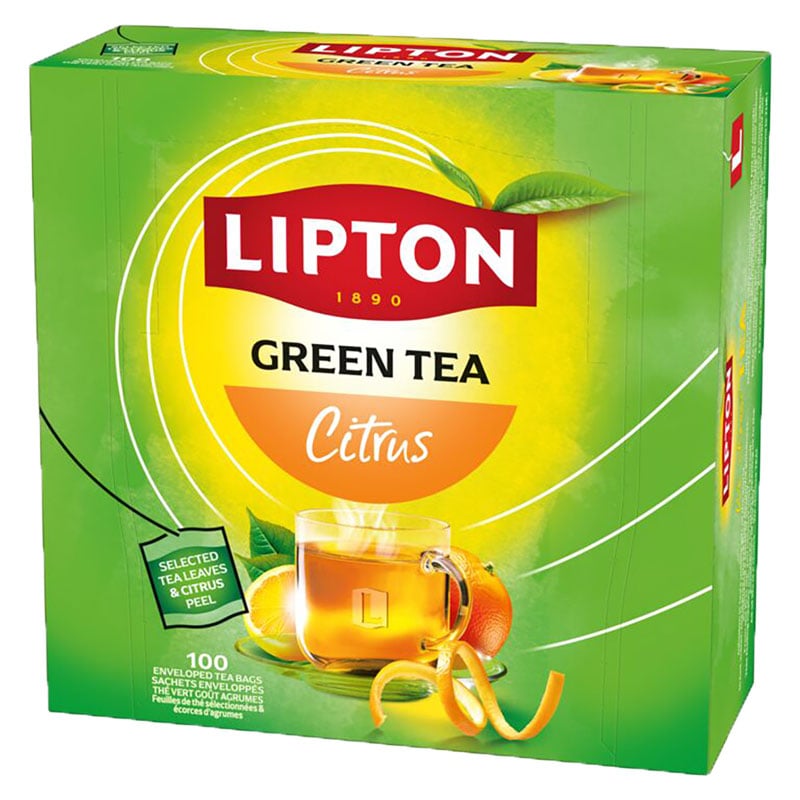 Lipton Te Green Tea Citrus Storpack - 1