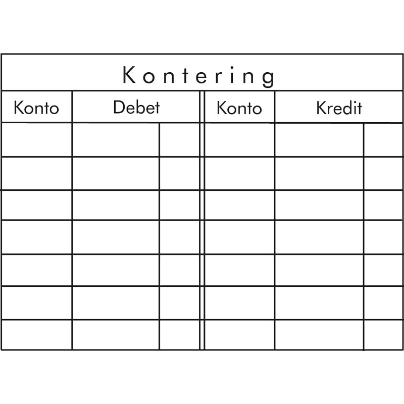 Konteringsstämpel - Konto - 1