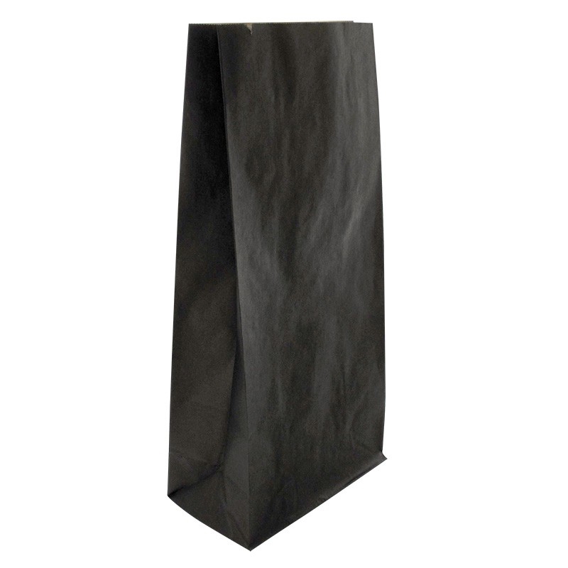 Papperspåse Svart med fyrkantsbotten - 1