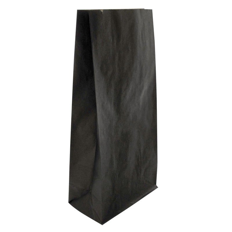 Papperspåse Svart med fyrkantsbotten - 1