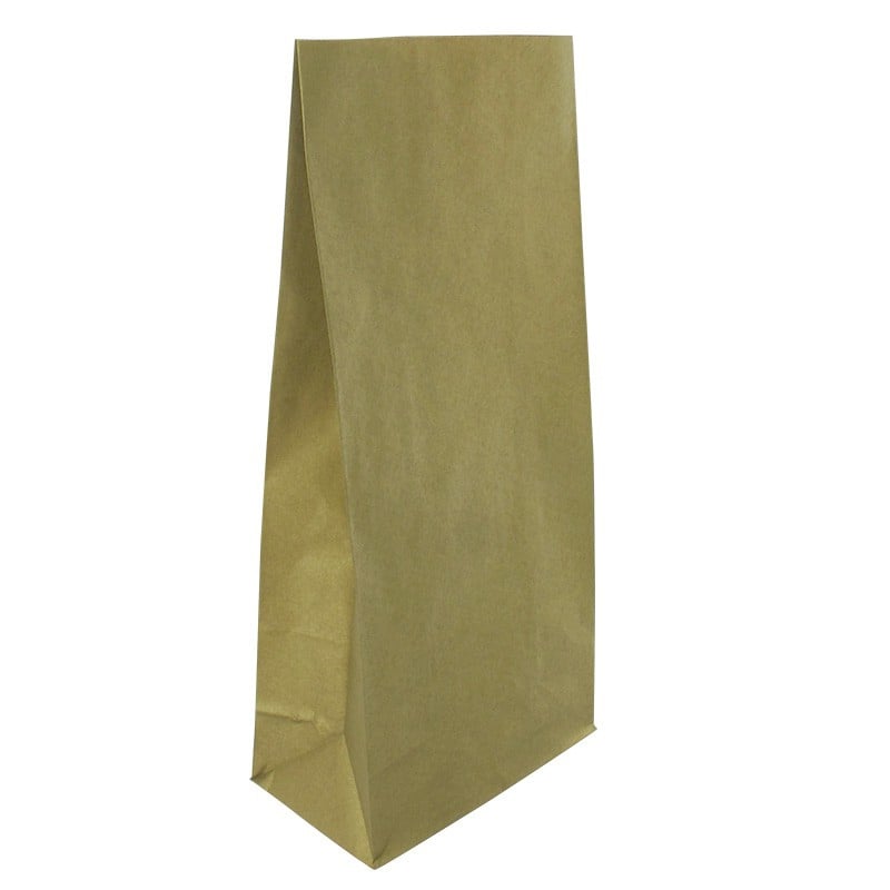 Papperspåse guld med fyrkantsbotten - 1