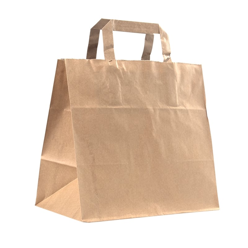 Take away kasse / plantkasse platta handtag brun - 1