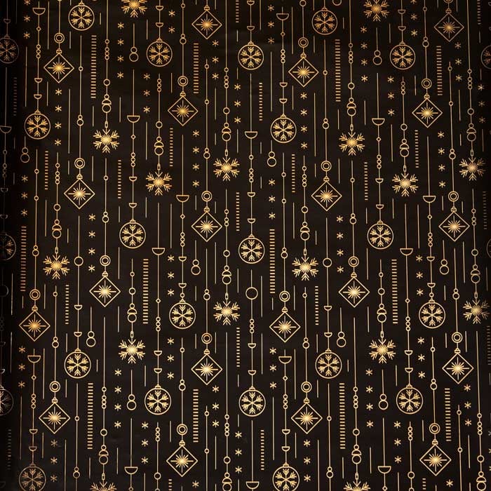 Presentpapper Black Ornament