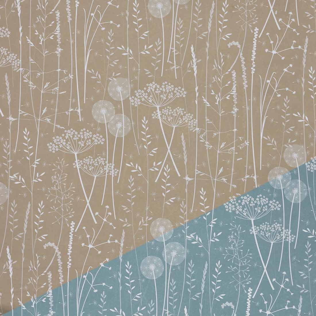 Presentpapper Meadow Blue & Beige