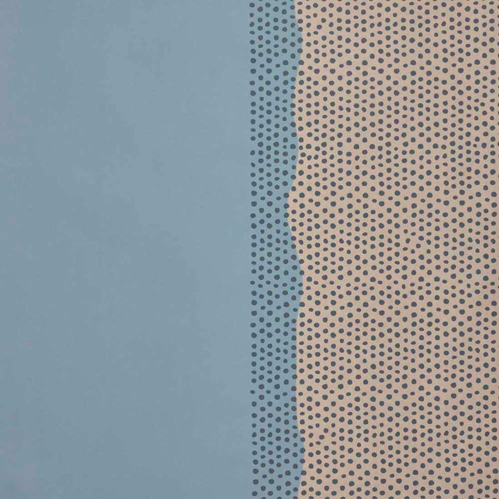 Presentpapper Half Dots Blue