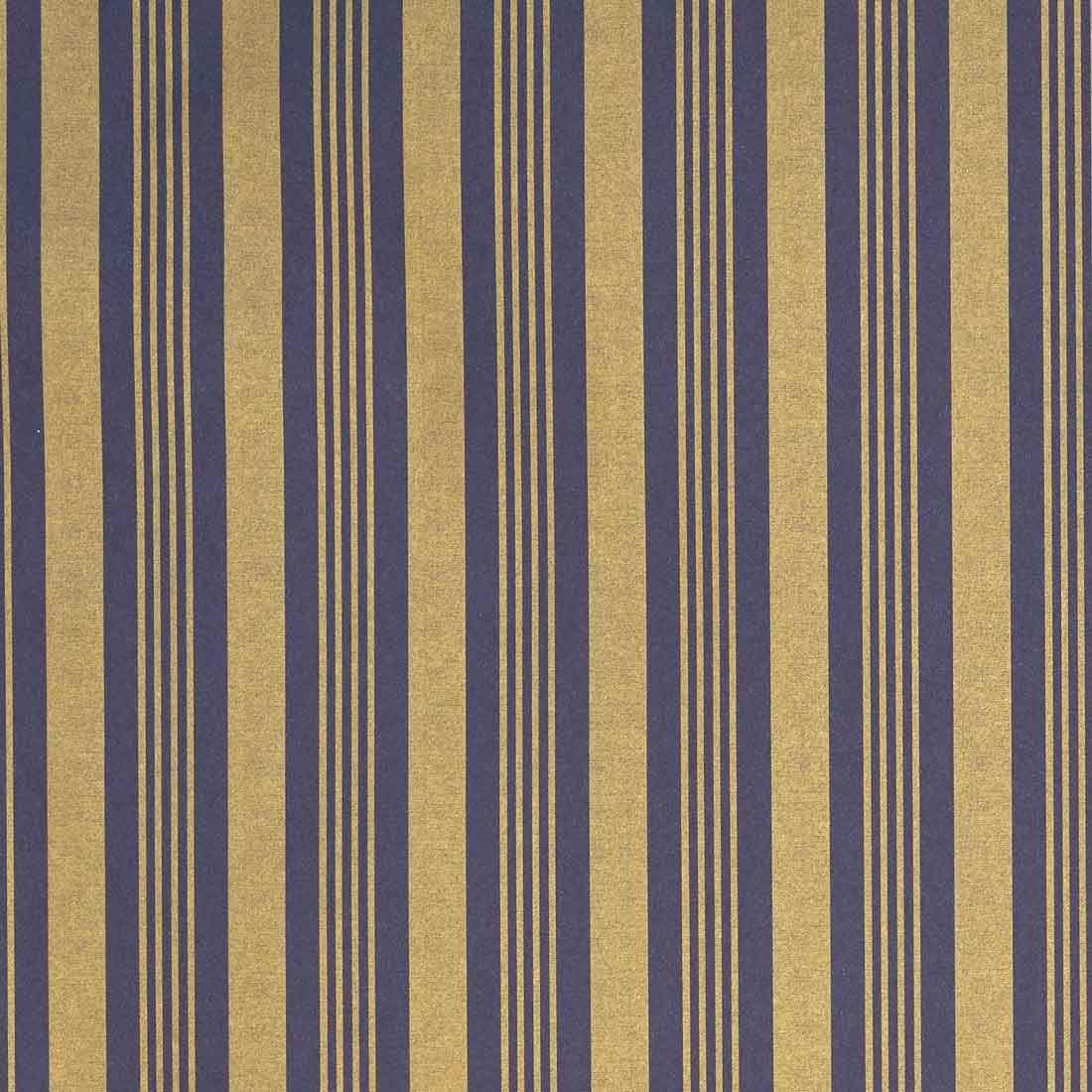 Presentpapper French Stripes Blue/Gold