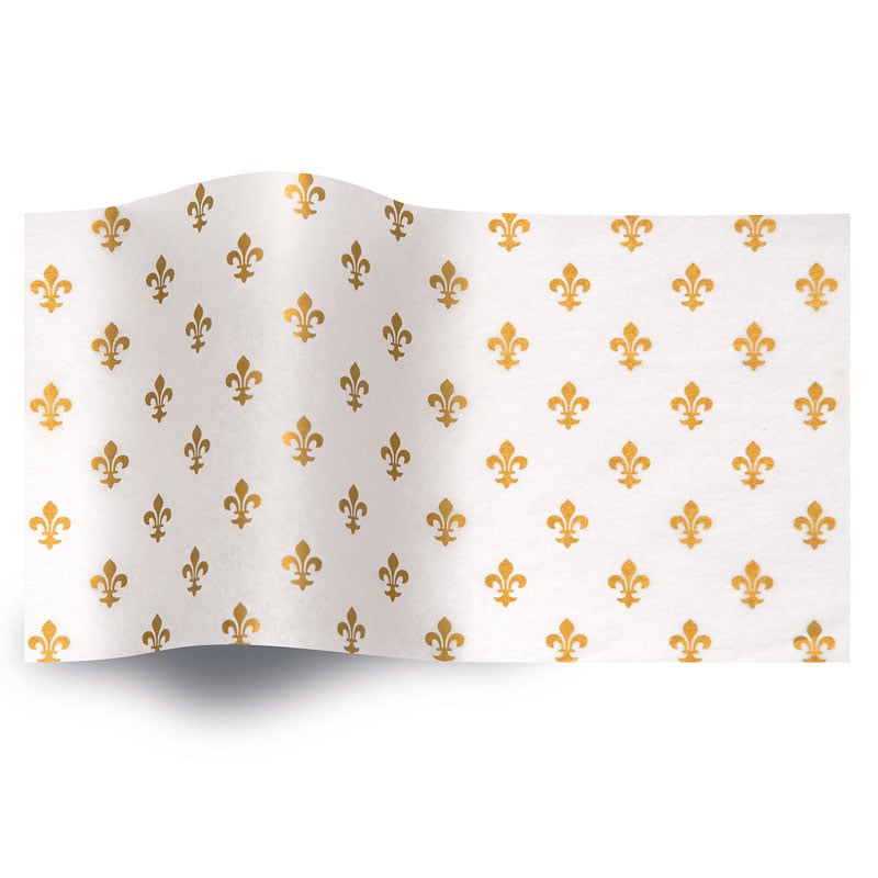 Silkespapper Metall Fleur de Lis - 1