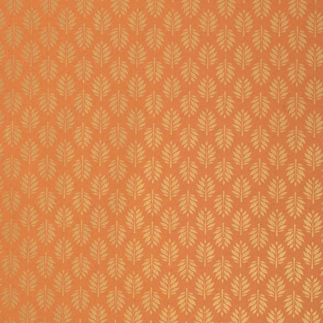 Presentpapper Leaf Coral/Gold