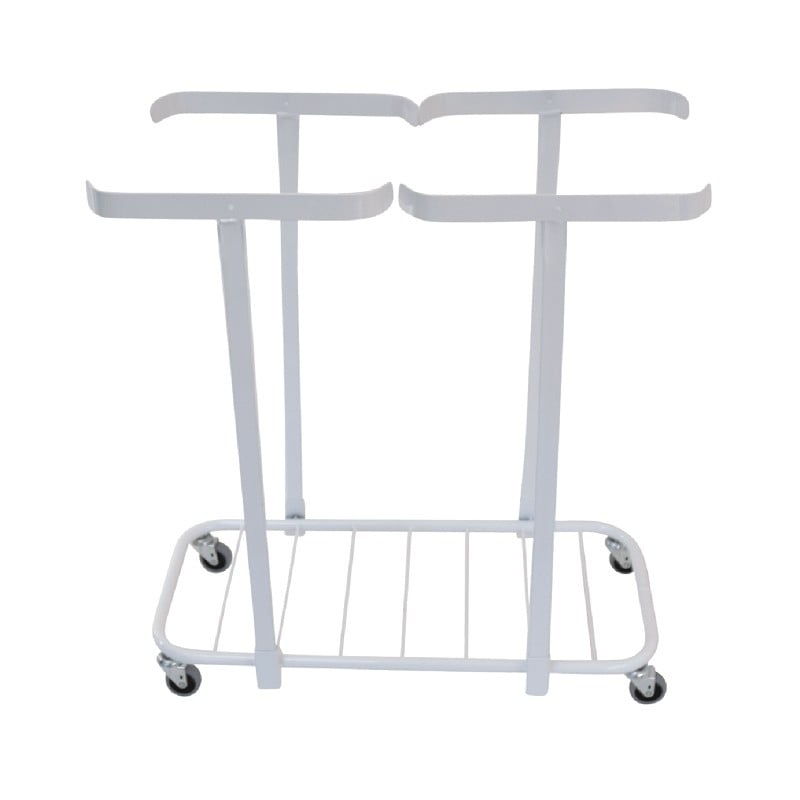 Sopsäckshållare för 2 st 125l sopsäckar, vitlackerad - 1