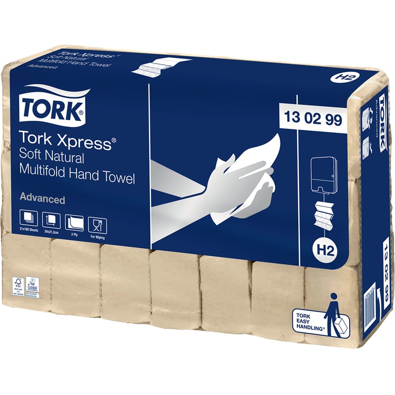 Handduk Tork Xpress Advanced Natur H2 - 2