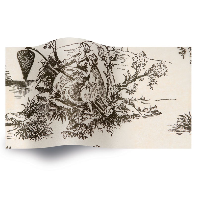 Silkespapper Black Toile - 1