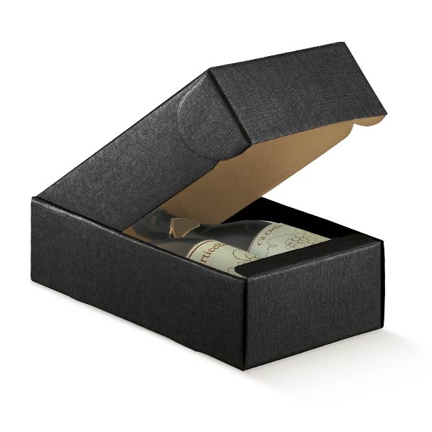 Presentkartong för flaskor svart - 1