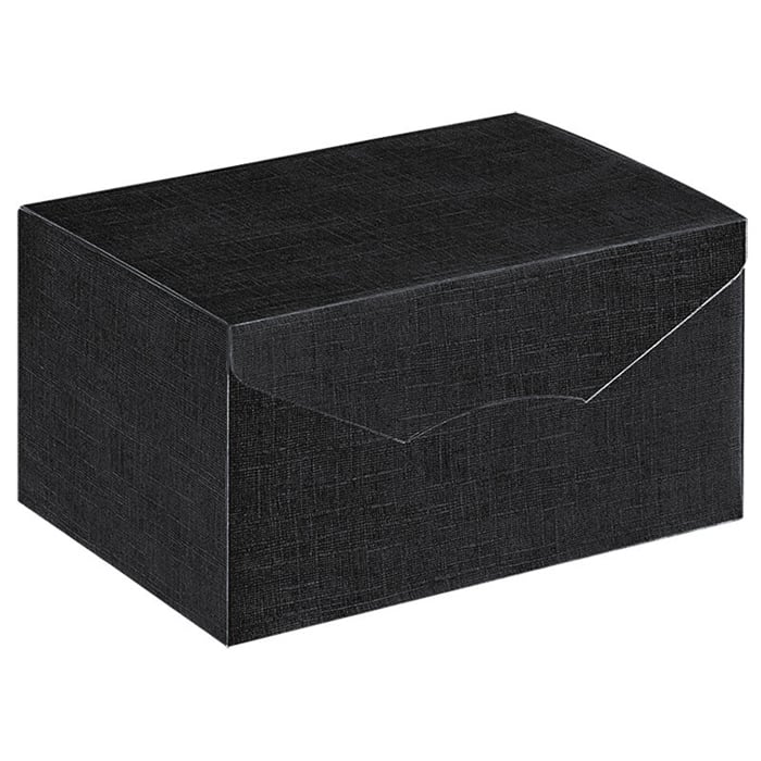 Presentkartong linnepräglad svart - 1