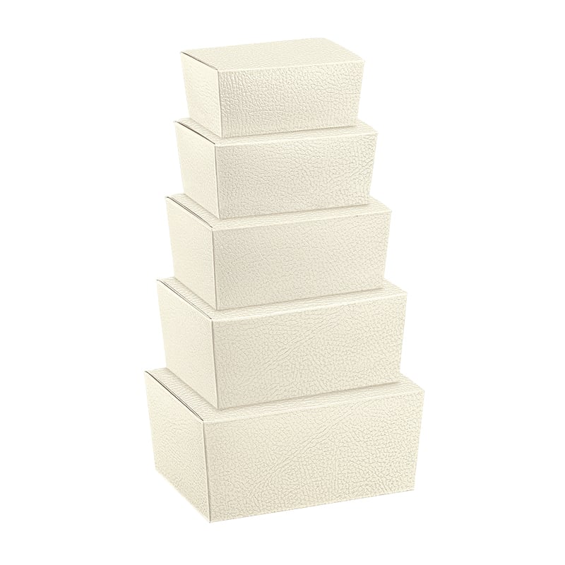 Presentkartong Ballotin vit skinnimitation - 1