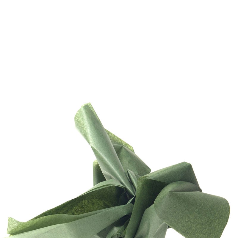 Färgat silkespapper oliv - 1