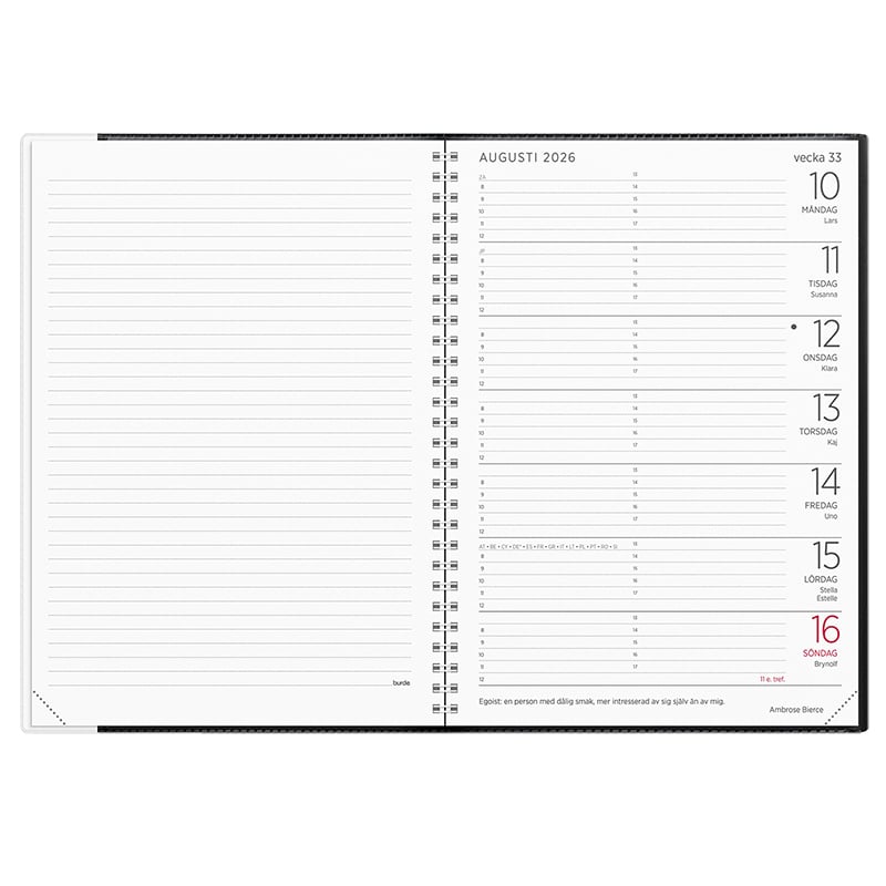 Stor Veckokalender 2026 - 2