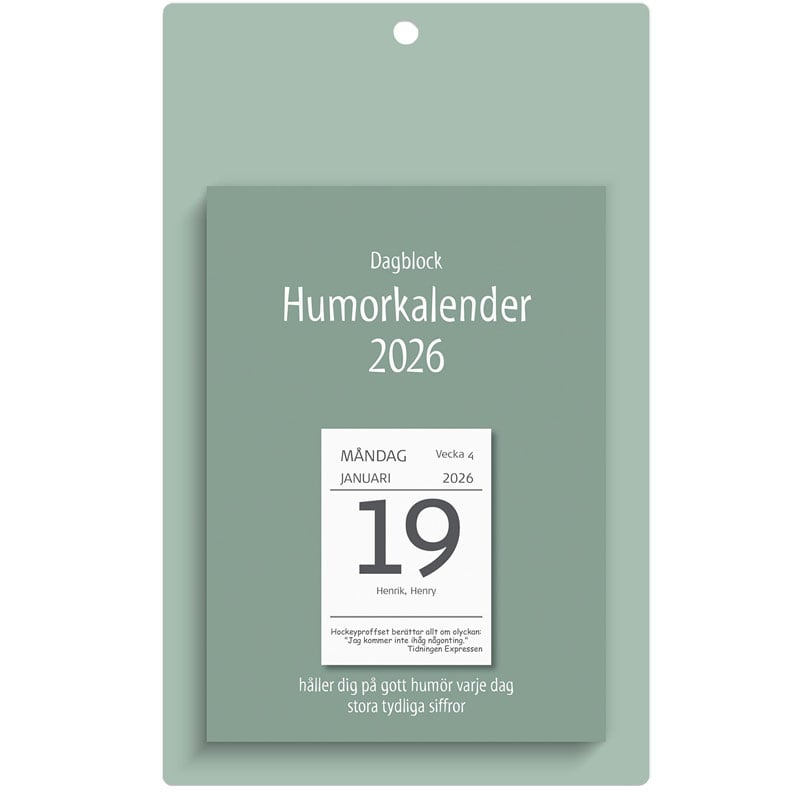 Väggplån med dagblock Humor 2026 - 1