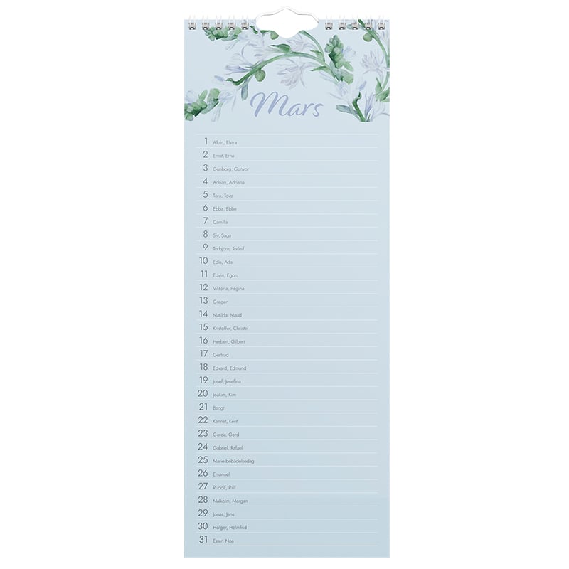 Födelsedagskalender för vägg - 3