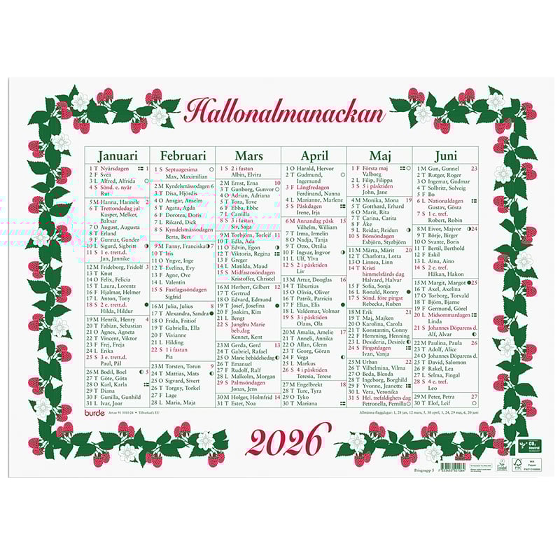 Stora Hallonalmanackan 2026 - 1