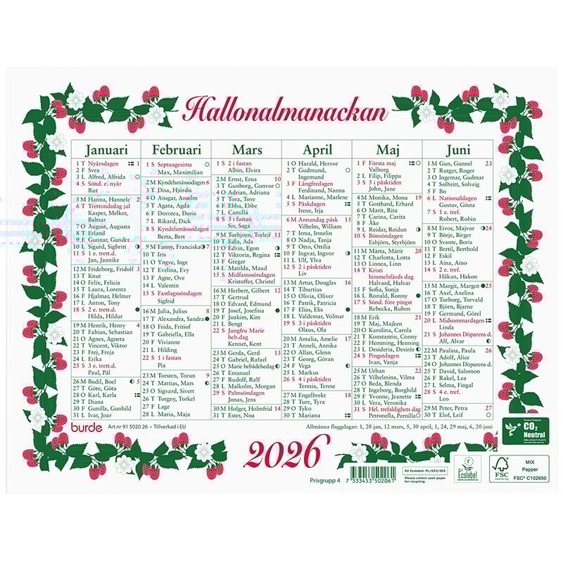 Lilla Hallonalmanackan 2026 - 1