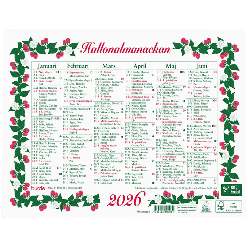 Lilla Hallonalmanackan 2026 - 1