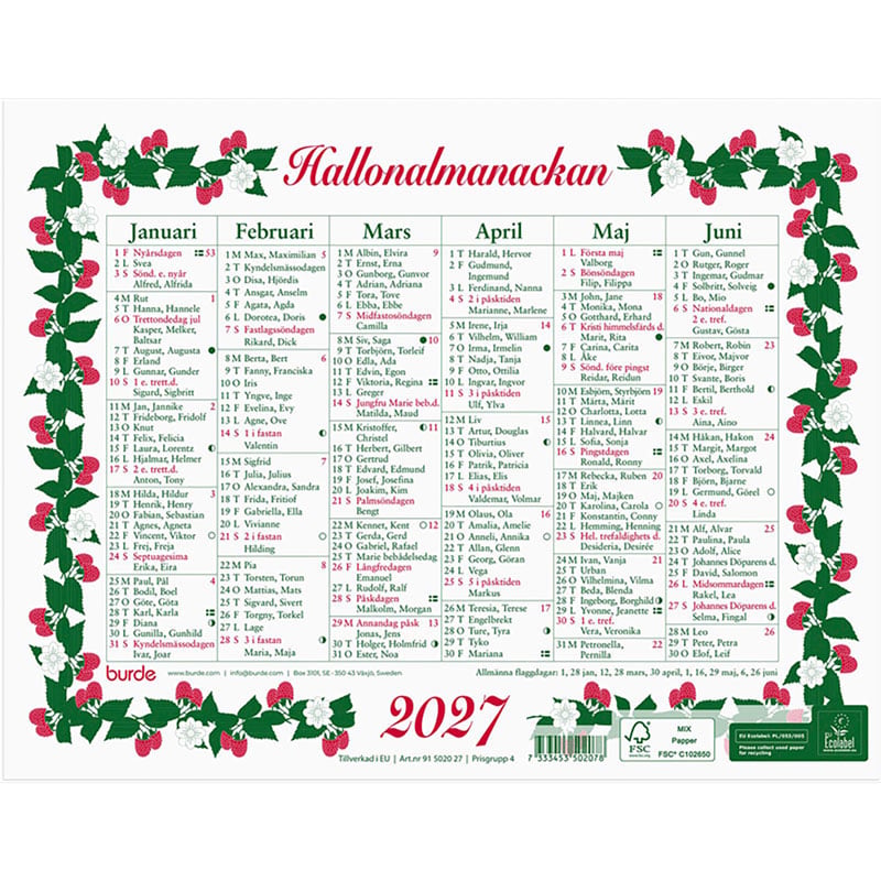 Lilla Hallonalmanackan 2027 - 1