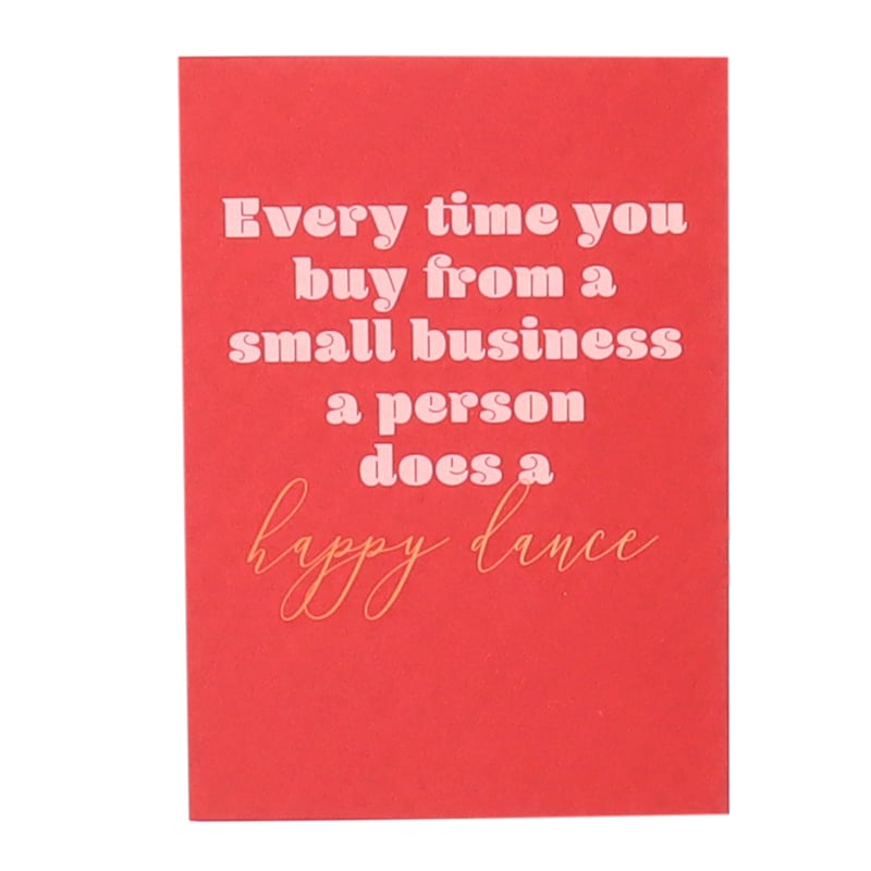 Tackkort "happy dance!" French Rouge   UTFÖRSÄLJNING - 1