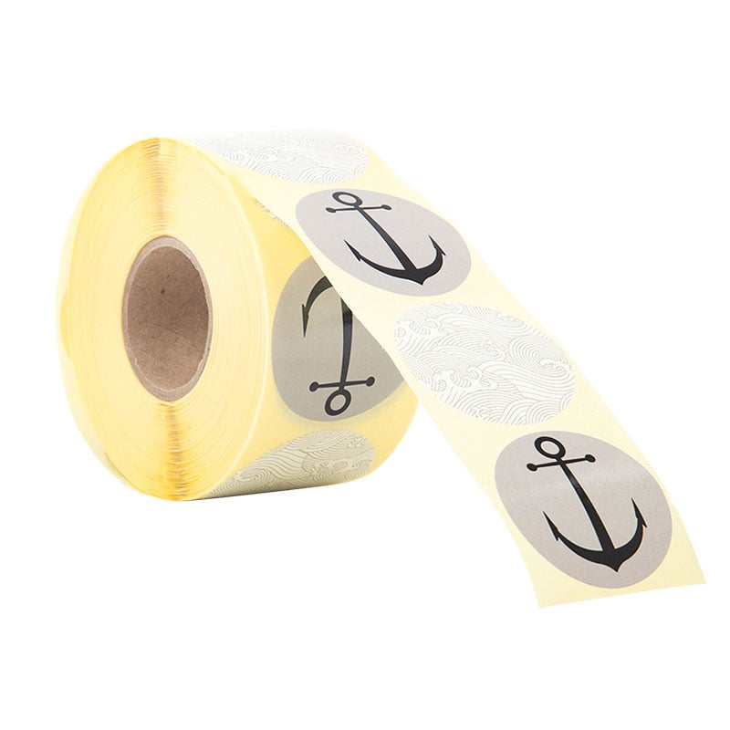 Etikett Venice Black "ankare/vågor" - 1