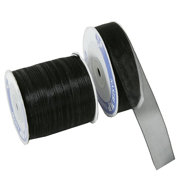 Presentband organza svart - 1